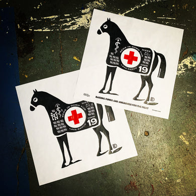 CURARE DE HORSE PRINT 2x2 ( JC/NYC )